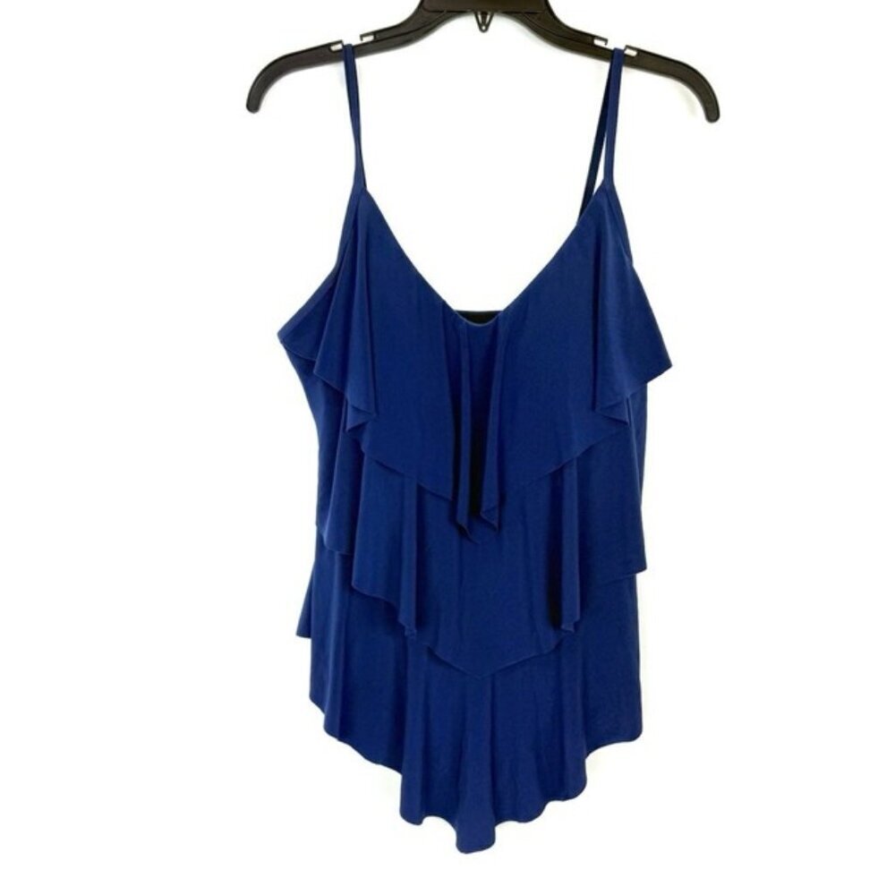 Magicsuit Women’s Blue Slimming One Piece Tankini Swimsuit Size 14